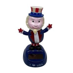 Patriotic Solar Dancing 4th of July Uncle Sam: I LOVE USA! Red White Blue CLB